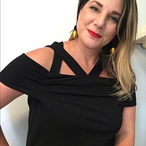 Off the shoulder cocktail dress